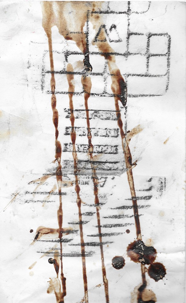 ASEMIC BLOOD LINES ON TILE FORMS LINES 10